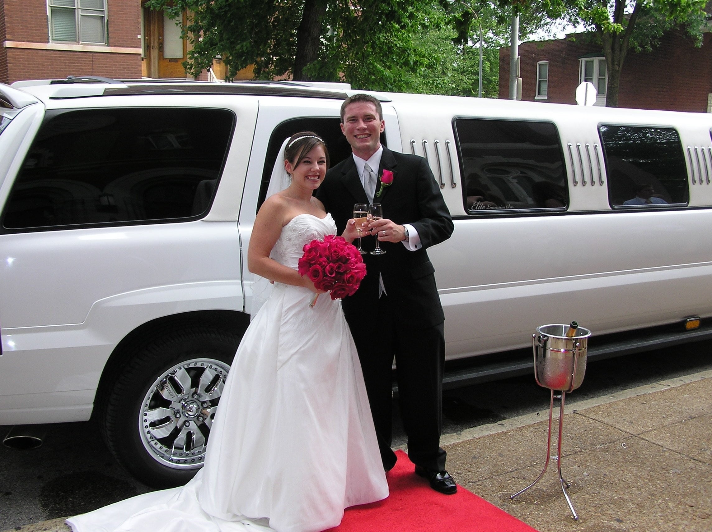 Bride & Groom Red Carpet Service Elite Limo